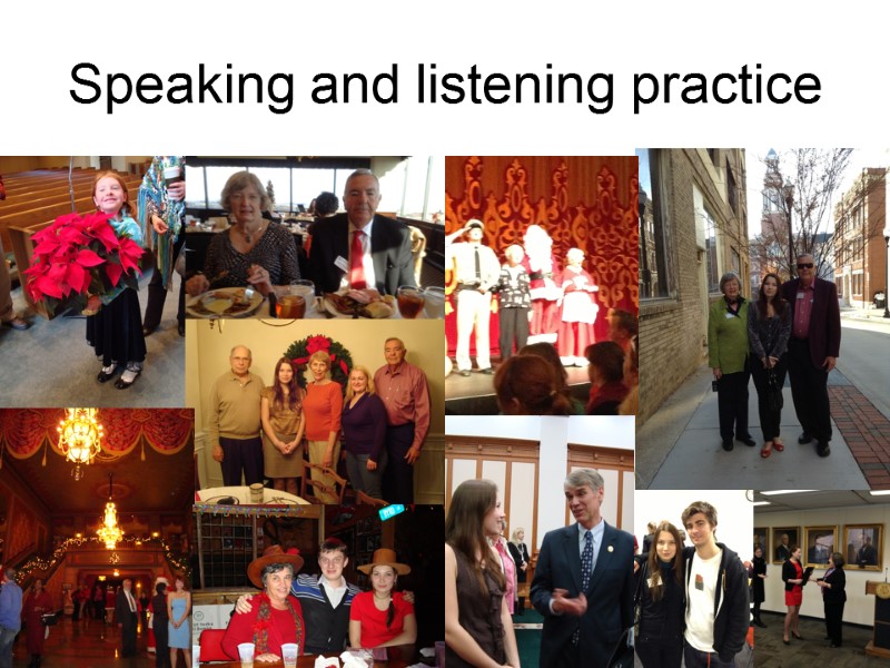 Speaking and listening practice